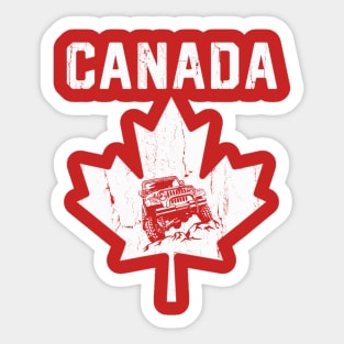 Canada Flag Jeep Canadian America Flag Vintage Jeep Canadian Pride Men/Women/Kid Jeep Sticker